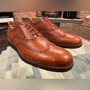 Cole Haan ZERØGRAND Wingtip Oxford Size 12M C24964 British Tan - Java